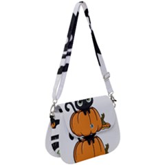 Halloween Cute Cat Saddle Handbag by HermanTelo
