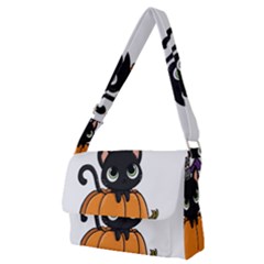 Halloween Cute Cat Full Print Messenger Bag (m)