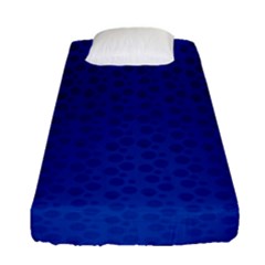 Background Polka Blue Fitted Sheet (single Size)