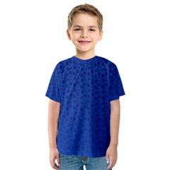 Background Polka Blue Kids  Sport Mesh Tee