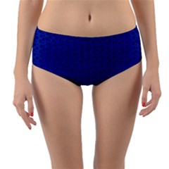 Background Polka Blue Reversible Mid-waist Bikini Bottoms