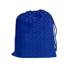 Background Polka Blue Drawstring Pouch (xl)