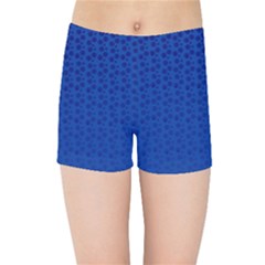 Background Polka Blue Kids  Sports Shorts