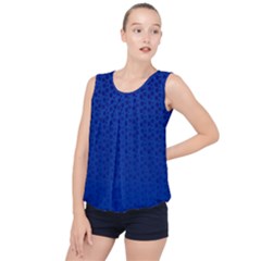 Background Polka Blue Bubble Hem Chiffon Tank Top by HermanTelo