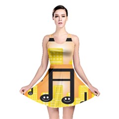 Abstract Anthropomorphic Art Reversible Skater Dress