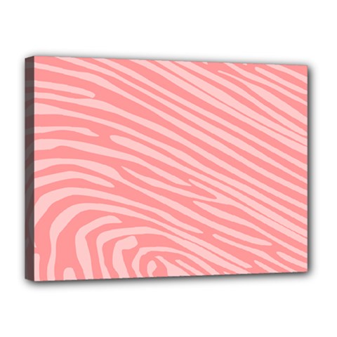 Pattern Texture Pink Canvas 16  X 12  (stretched)
