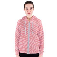 Pattern Texture Pink Women s Zipper Hoodie by HermanTelo