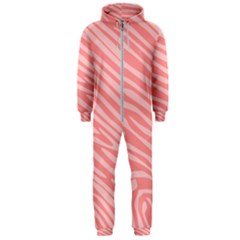 Pattern Texture Pink Hooded Jumpsuit (men) 