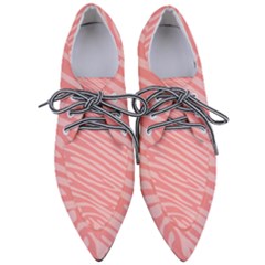 Pattern Texture Pink Women s Pointed Oxford Shoes