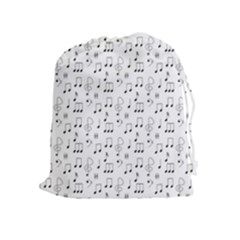 Music Notes Background Wallpaper Drawstring Pouch (xl)