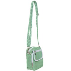 Background Polka Green Shoulder Strap Belt Bag by HermanTelo