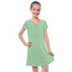 Background Polka Green Kids  Cross Web Dress
