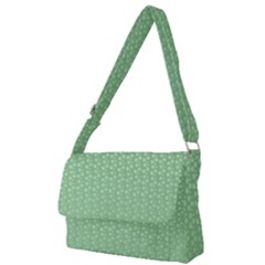 Background Polka Green Full Print Messenger Bag (l)