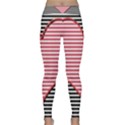 Heart Stripes Symbol Striped Classic Yoga Leggings View1