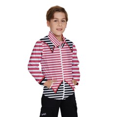 Heart Stripes Symbol Striped Kids  Windbreaker by HermanTelo