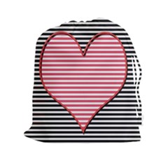 Heart Stripes Symbol Striped Drawstring Pouch (2xl)