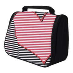 Heart Stripes Symbol Striped Full Print Travel Pouch (small) by HermanTelo