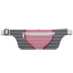 Heart Stripes Symbol Striped Active Waist Bag