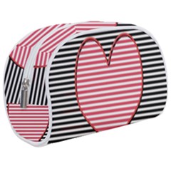 Heart Stripes Symbol Striped Makeup Case (medium) by HermanTelo