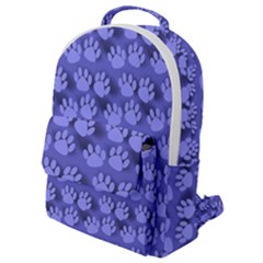 Pattern Texture Feet Dog Blue Flap Pocket Backpack (small) by HermanTelo