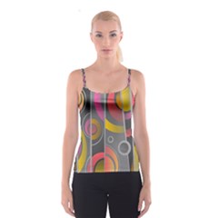 Abstract Colorful Background Grey Spaghetti Strap Top