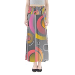 Abstract Colorful Background Grey Full Length Maxi Skirt by HermanTelo