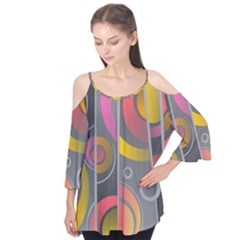 Abstract Colorful Background Grey Flutter Tees