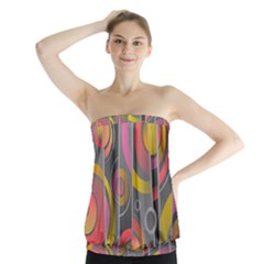 Abstract Colorful Background Grey Strapless Top by HermanTelo