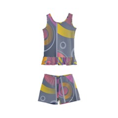 Abstract Colorful Background Grey Kids  Boyleg Swimsuit by HermanTelo