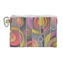 Abstract Colorful Background Grey Canvas Cosmetic Bag (Large) View1