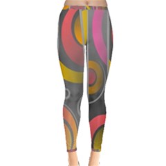Abstract Colorful Background Grey Inside Out Leggings