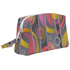 Abstract Colorful Background Grey Wristlet Pouch Bag (large) by HermanTelo