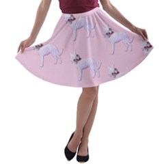 Dogs Pets Anima Animal Cute A-line Skater Skirt by HermanTelo