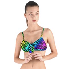 Background Texture Colour Tie Up Cut Bikini Top by HermanTelo