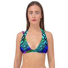 Background Texture Colour Double Strap Halter Bikini Top by HermanTelo