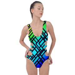 Background Texture Colour Side Cut Out Swimsuit by HermanTelo