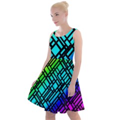 Background Texture Colour Knee Length Skater Dress