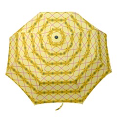 Pattern Pink Yellow Folding Umbrellas by HermanTelo