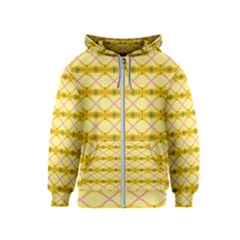 Pattern Pink Yellow Kids  Zipper Hoodie by HermanTelo