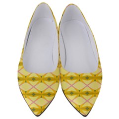 Pattern Pink Yellow Women s Low Heels