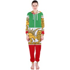 State Flag Of Iran, 1964–1980 Hooded Jumpsuit (ladies)  by abbeyz71