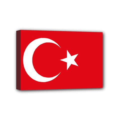 Flag Of Turkey Mini Canvas 6  X 4  (stretched) by abbeyz71