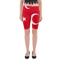 Flag Of Turkey Yoga Cropped Leggings