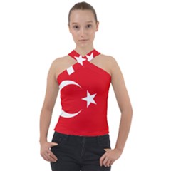 Flag Of Turkey Cross Neck Velour Top by abbeyz71