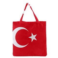 Vertical Flag Of Turkey Grocery Tote Bag by abbeyz71