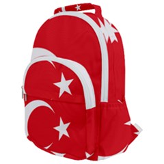 Vertical Flag Of Turkey Rounded Multi Pocket Backpack by abbeyz71