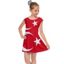 Vertical Flag of Turkey Kids  Cap Sleeve Dress View1