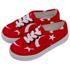 Vertical Flag Of Turkey Kids  Classic Low Top Sneakers by abbeyz71