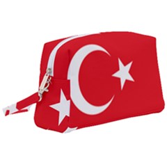 Vertical Flag Of Turkey Wristlet Pouch Bag (large) by abbeyz71