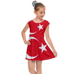 National Cockade Of Turkey Kids  Cap Sleeve Dress by abbeyz71